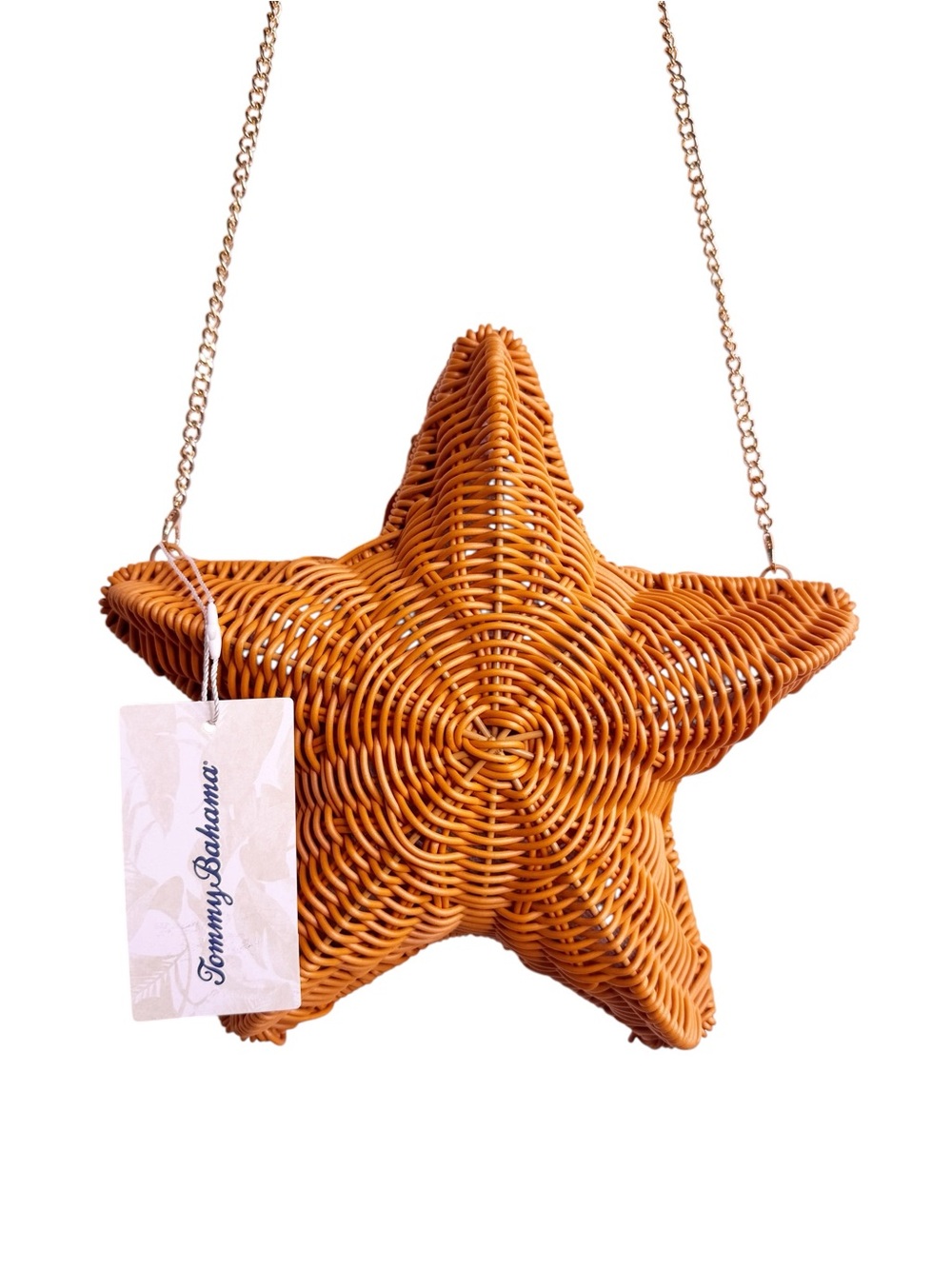 TOMMY BAHAMA NWT Wicker Woven Starfish Bag One Size I. Natural - Picture 2 of 13